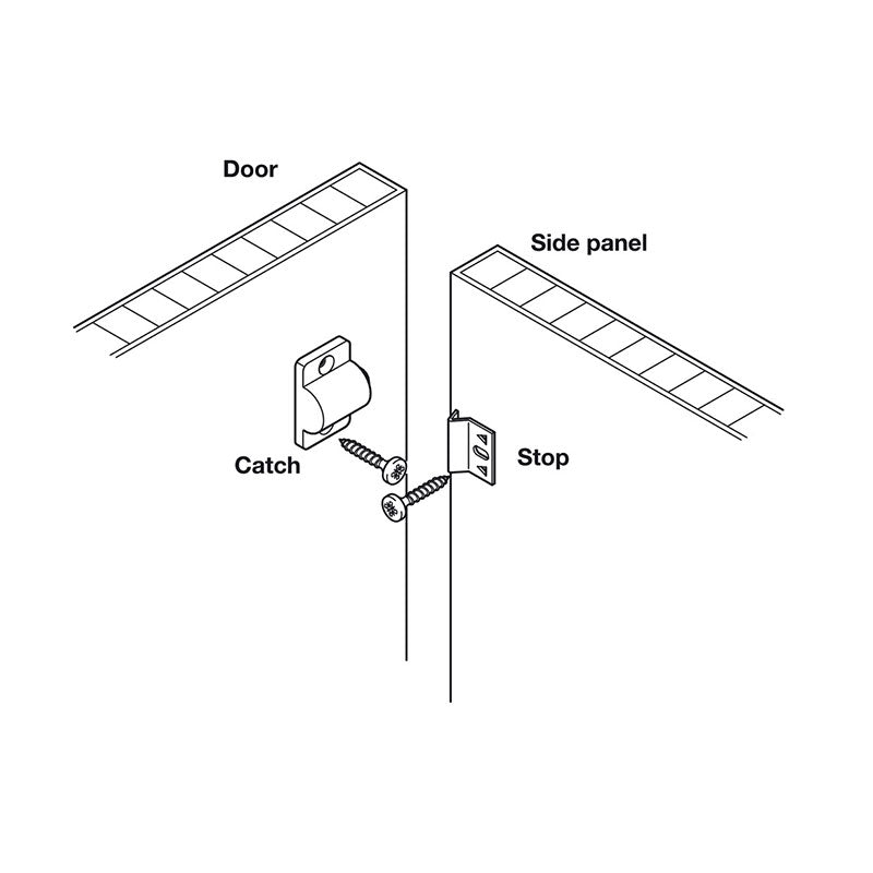 241.10.718 Ball catch, for screw fixing MODERN FITTINGS MART LTD