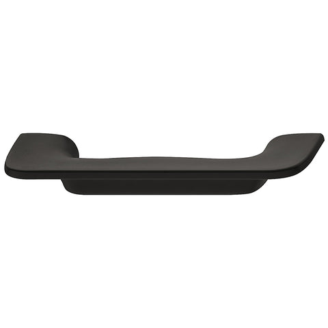 106.62.175 Furniture handle, Handle with base, zinc alloy - Häfele Design model H1760, Black, RAL 9017, matt, lacquered, dim.: 183 x 48 mm, hole spacing: 128 mm