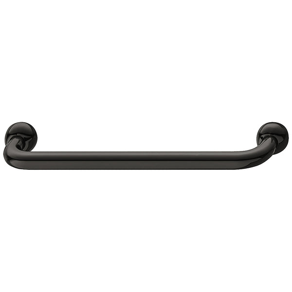 106.62.316 Furniture handle, D handle, zinc alloy - Häfele Design model H1715, Polished nickel plated black, dim.: 176 x 28 mm, hole spacing: 160 mm