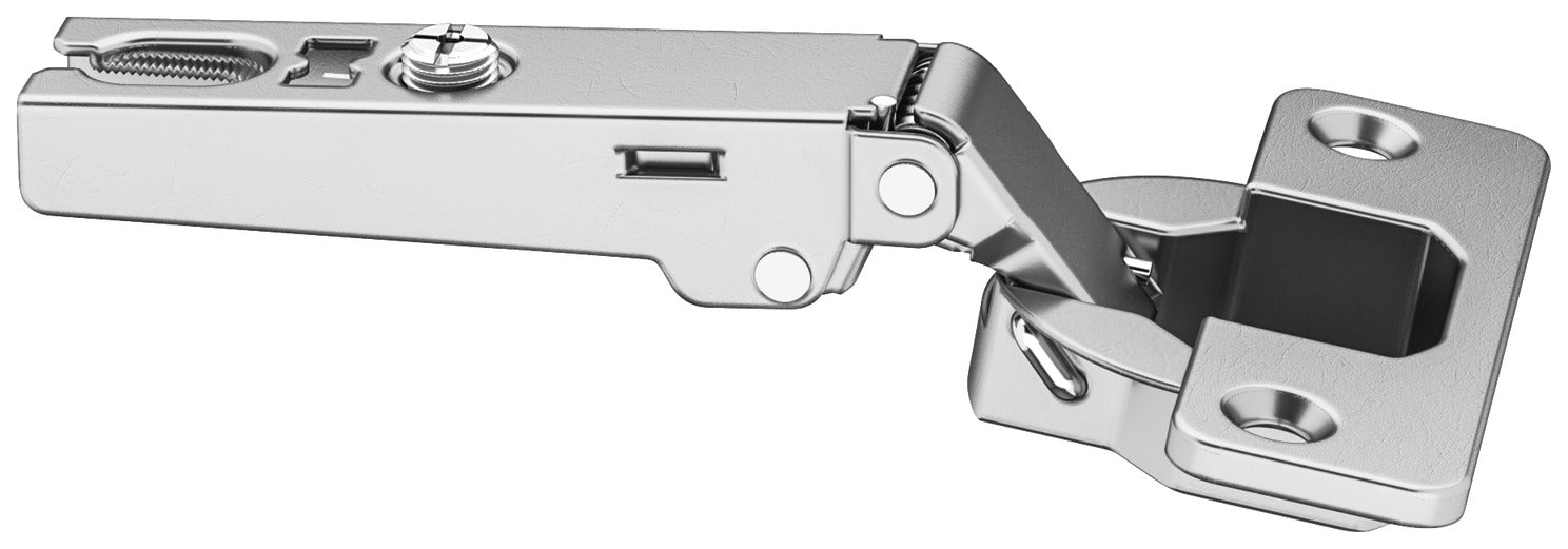 311.04.287 Concealed hinge, Häfele Metalla 110 A 105°, full overlay mounting -  interior width 70 mm, with soft closing mechanism, for screw fixing, drilling pattern 48/6