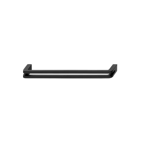 110.34.307 Furniture handle, zinc alloy D handle, Häfele design Black matt, dim. A: 202 mm, dim. B: 28 mm, dim. C: 192 mm