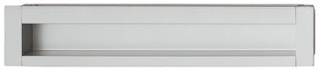 155.01.130 Flush pull handle, zinc alloy, aluminium back, rectangular  Handle: Aluminium coloured, back: Silver coloured –, dim. A: 111 mm, dim. B: 34 mm, dim. C: 96 mm, dim. D: 106 mm